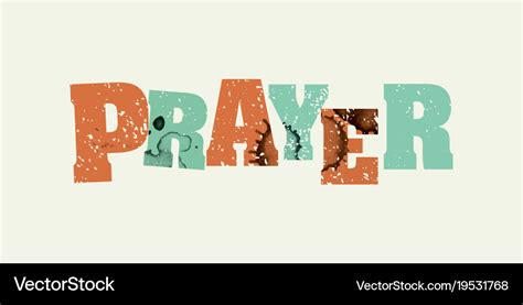 Prayer concept stamped word art Royalty Free Vector Image