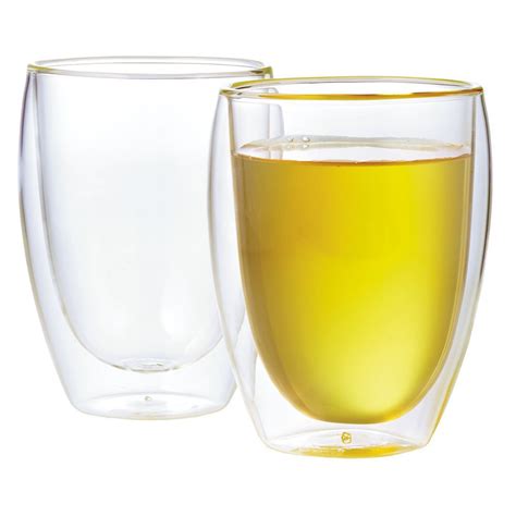 12 oz Pavina Double Wall Glass Cups (Set of 2) | The Republic of Tea