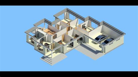 Four Bedrooms Modern House Plan Design - House Plans in South Africa - YouTube