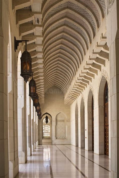 Interior Part of the Sultan Qaboos Grand Mosque Stock Image - Image of ...