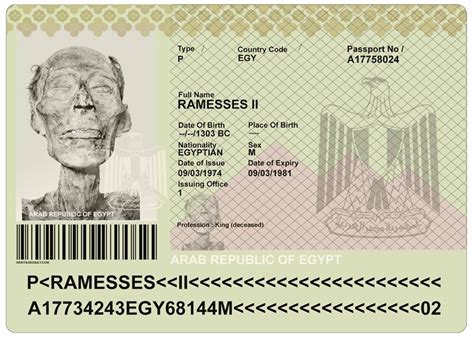 In 1974, the Mummy of Pharaoh Ramesses II Was Issued a Valid Egyptian Passport So That He Could ...