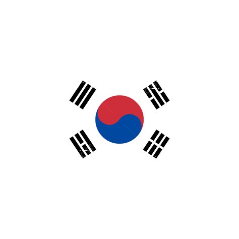 South Korea Flag Vector Hd Images, South Korea Flag Transparent Watercolor Painted Brush, South ...