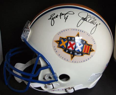 Lot Detail - Brett Favre and John Elway Signed Super Bowl XXXII ...