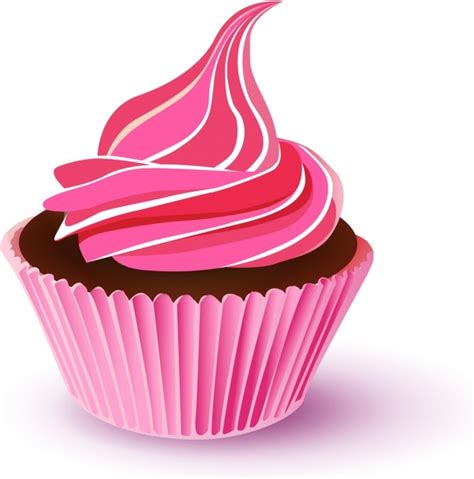 Vector pink cupcake Free vector in Adobe Illustrator ai ( .AI ), Encapsulated PostScript eps ...