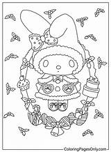 Coloring Pages Melody Cinnamoroll Kuromi Colouring Kitty Cute Hello  sketch template