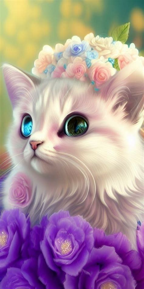 Cat Wallpaper 😺 | Cat wallpaper, Animal art, Butterfly wallpaper