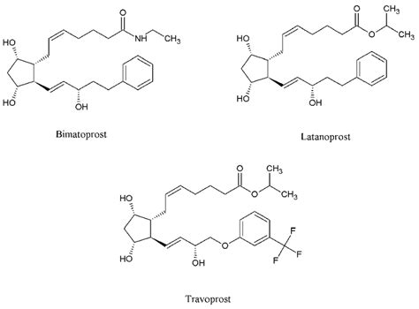 Structures of the prostaglandin analogs under investigation. | Download Scientific Diagram