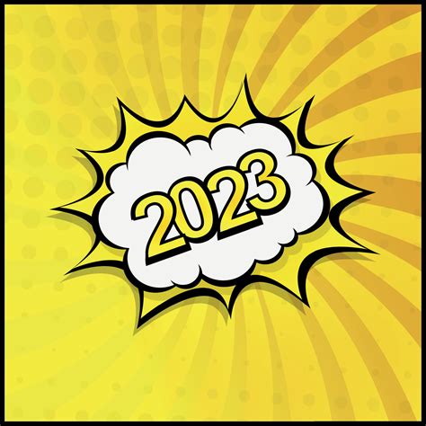 Colorful Web Template Comic Zoom New Year 2023 - Vector 12218022 Vector Art at Vecteezy