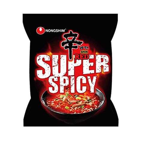 Korean Noodles – Shin Red Super Spicy (Nongshim) (Packet), 120g | Driftbasket