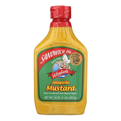 Woeber'S Sandwich Pal Jalapeno Mustard, 16 Oz. - Walmart.com - Walmart.com