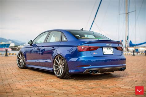 Unique Look Combined with Performance: Blue Audi S3 on Vossen Rims | Audi a3 sedan, Audi, Vossen