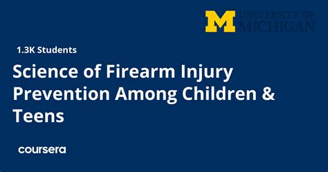 Science of Firearm Injury Prevention Among Children & Teens | Coursera