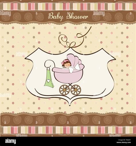 baby girl announcement card Stock Photo - Alamy