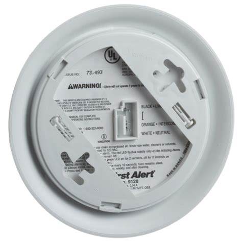 First Alert 9120B Hardwired Smoke Alarm With Battery Backup First Alert ...