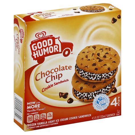 Good Humor Ice Cream Sandwich Chocolate Chip Cookie 4 ct; 16 oz | Shipt