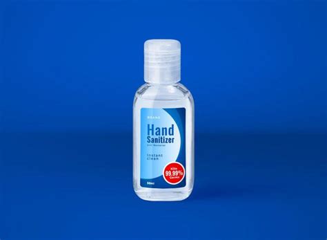 Free Small Plastic Sanitizer Bottle Mockup – FreeMockup.net