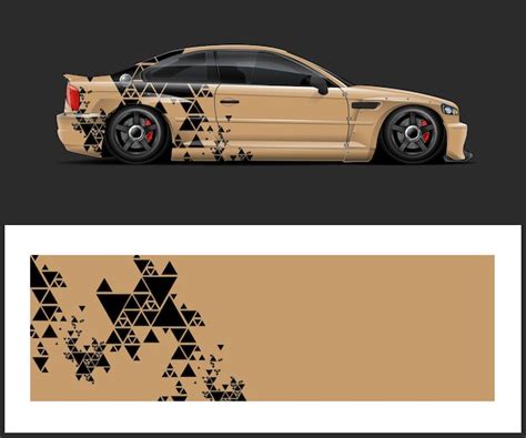 Premium Vector | A car with a triangle design on it