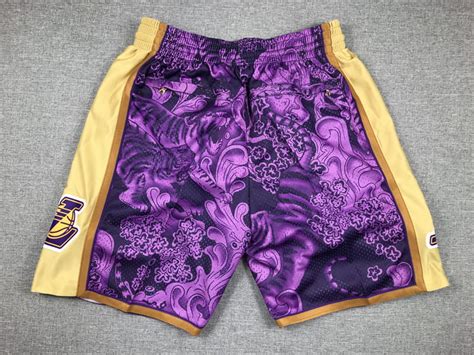 Los Angeles Lakers Purple 2023 Lunar New Year Hardwood Classics Shorts ...