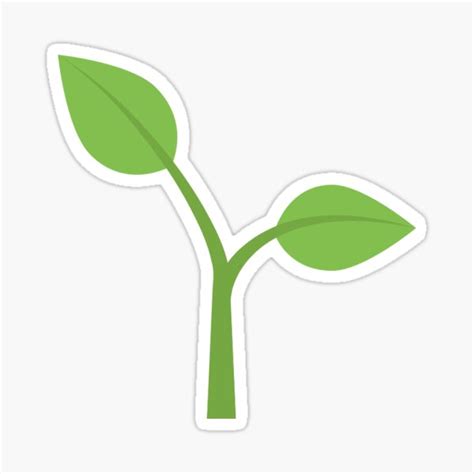 "Plant emoji" Sticker for Sale by CleanOnPoint | Redbubble