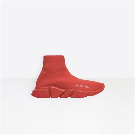 Balenciaga Synthetic Speed Trainers in Red for Men - Lyst