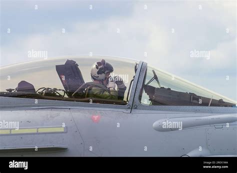 Fighter pilot. Royal Air Force, RAF, Eurofighter Typhoon F2 fighter jet ...