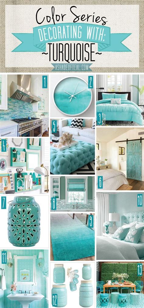 Teal Aqua Blue Bathroom Decor