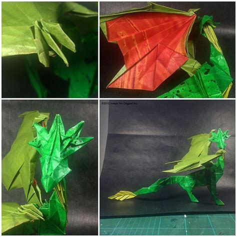 Dragon with wings. | Wings, Dragon, Origami