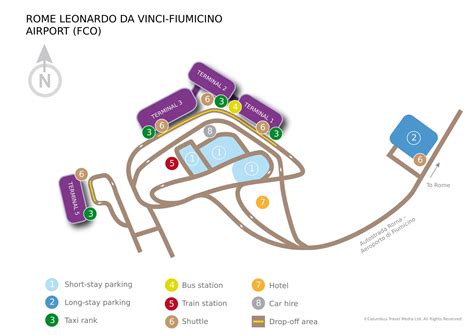 Fco airport map - Fco terminal map (Lazio - Italy)