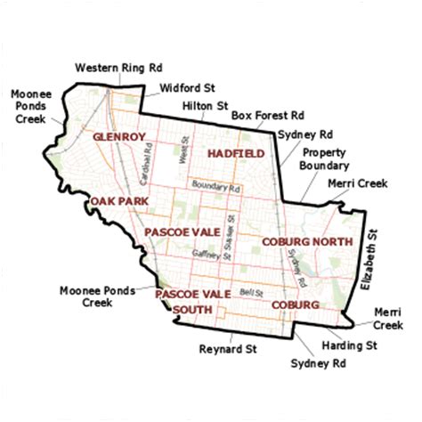 Map of Pascoe Vale District