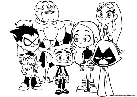 Teen Titans Go Characters Movie 2018 Coloring page Printable