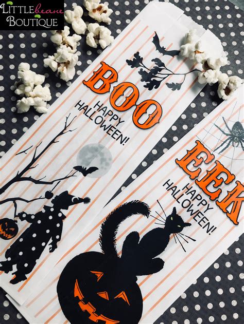 Halloween Popcorn Bags Halloween Favors Vintage Halloween | Etsy