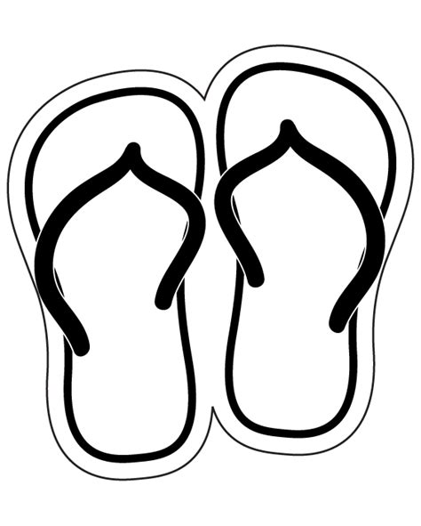 Flip Flop Outline - ClipArt Best