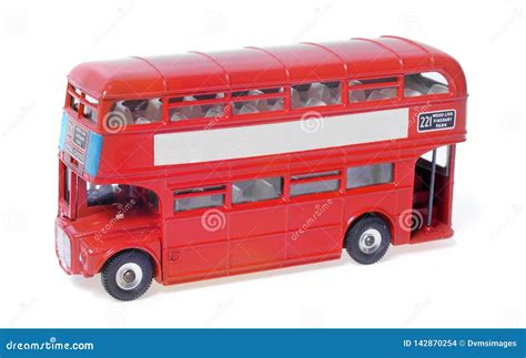 Red London Toy Model Bus stock photo. Image of london - 142870254