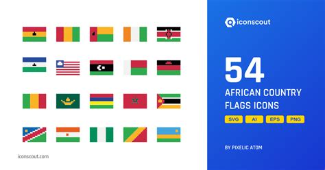 Download African Country Flags Icon pack Available in SVG, PNG & Icon Fonts