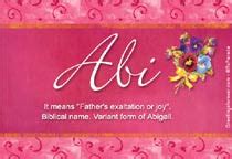 Abi, Abi name meaning, meaning of the name Abi, origin