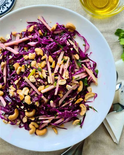 Red Cabbage Salad - Refreshing and Easy - Casually Peckish