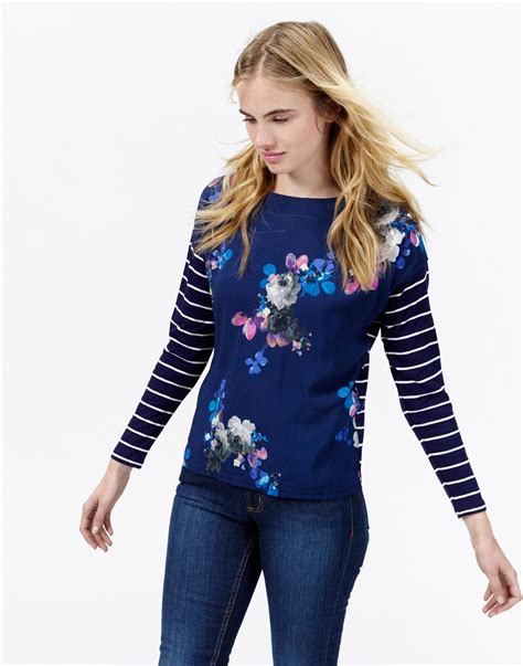 Navy Floral Bee Womens Top | Joules UK | Joules clothing, Women's top, Tops