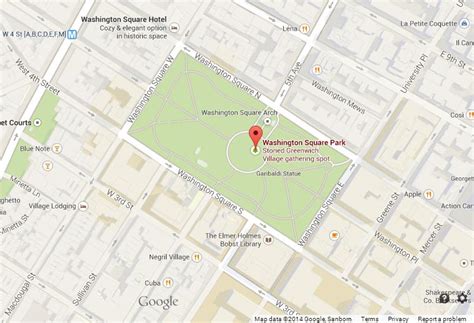 Map of Washington Square Park Area