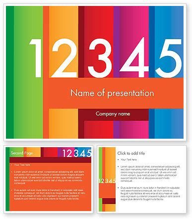 Colorful Numbers PowerPoint Template - PoweredTemplate.com | 11748 | 3 Backgrounds, 3 Masters ...