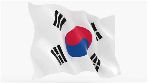 3D South Korea Flag Animation - TurboSquid 1613236