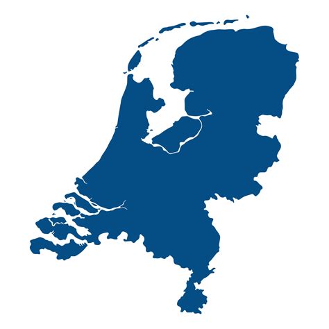 Netherlands map. Map of Holland in high details on blue color 33235266 PNG