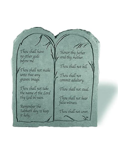 Ten Commandments Stone Plaque – Garden-Fountains.com