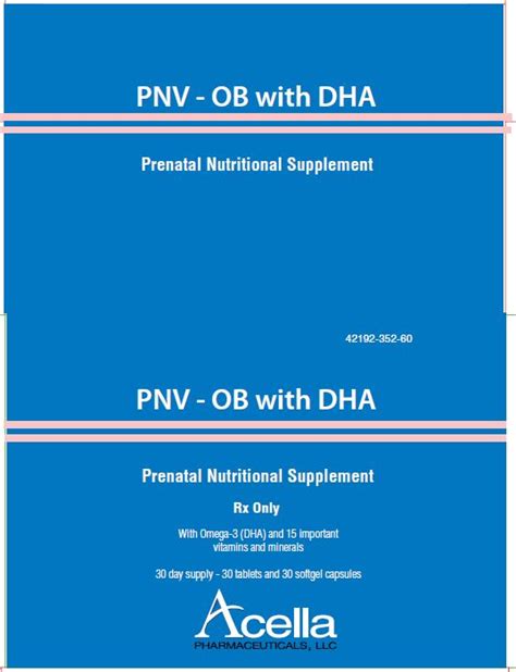 PNV OB with DHA - FDA prescribing information, side effects and uses