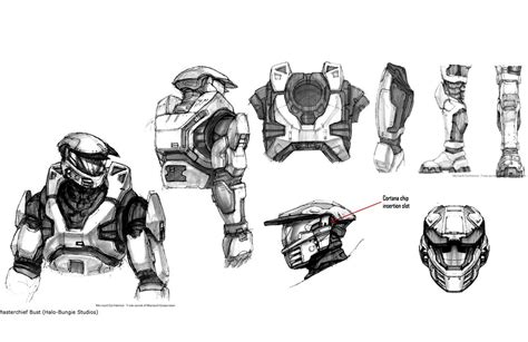 This Halo Concept Art is so Old it's Drawn on Paper | Concept art, Halo armor, Halo drawings