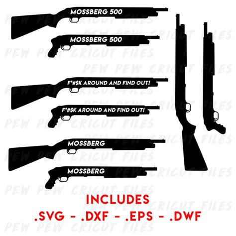 Mossberg 500 SVG Gun Cricut Files Mossberg Silhouettes | Etsy