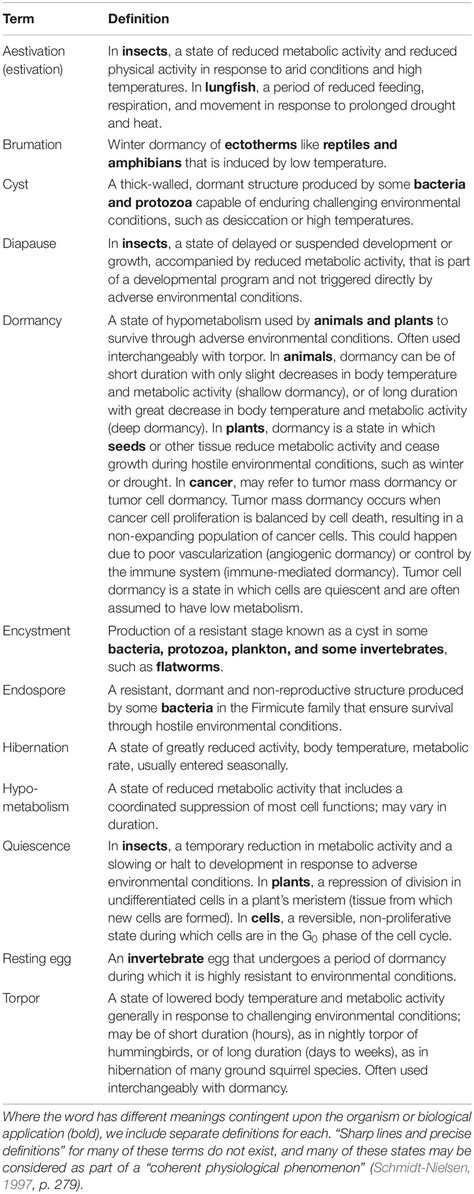 Frontiers | The Evolutionary Ecology of Dormancy in Nature and in Cancer