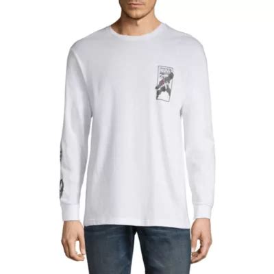 Long Sleeve Graphic T-Shirt-JCPenney, Color: White