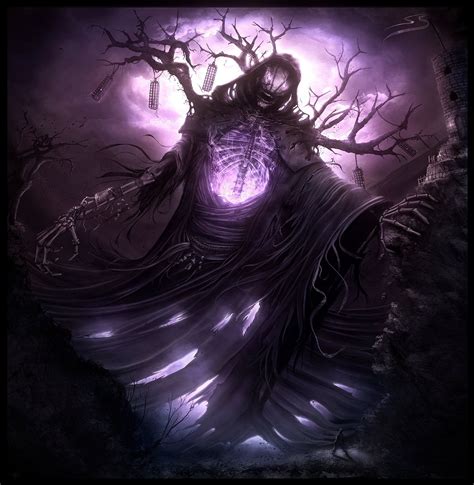 Purple Reaper | Illustration, Fantasy illustration, Fantasy creatures