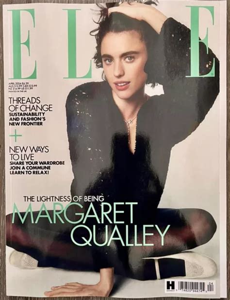 ELLE MAGAZINE - Uk Edition - April 2024 - Margaret Qalley - Brand New $15.99 - PicClick