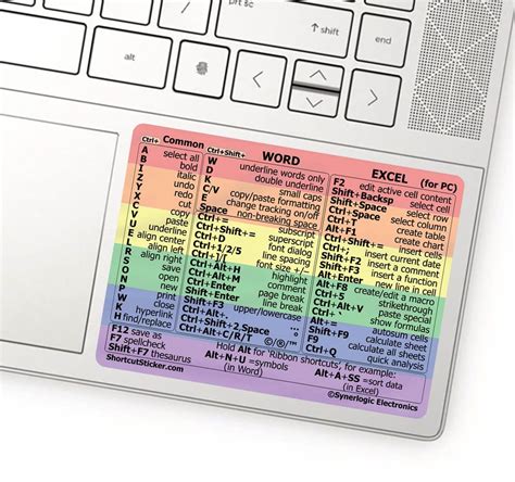 Buy SYNERLOGIC Microsoft Word/Excel (for Windows) Cheat Sheet Reference Guide Keyboard Shortcut ...